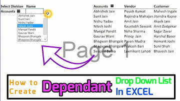 How To Create Multiple Dependent Drop Down Lists In Excel | CA Abhishek Jain