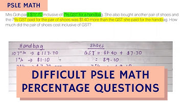 How to Approach Percentage Questions (TTA PSLE Math Ep 11)
