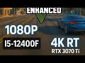 GTA 5 Enhanced Benchmark | RTX 3070 Ti + i5-12400F | 1080p &amp; 4K Ray Tracing Test