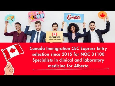 CEC Express Entry selection for NOC 31100 Specialists in clinical for Alberta