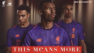 Take a closer look at liverpool's away kit for the 2018-19 season. new
balance design comes in deep violet shade and provides striking
alternative to...