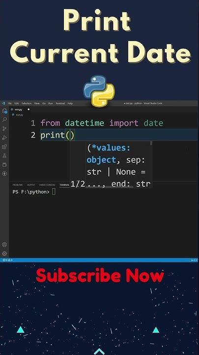 How to Display Date in Python | #shorts - YouTube