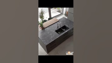 Koris Brand new color FP13023 acrylic solid surface black marble for kitchen countertops