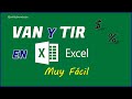 Cómo hallar VAN y TIR en Excel | Muy fácil