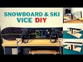 Diy ski  snowboard waxing tuning vice         