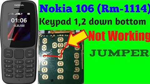 Nokia 106 Rm 1114 keypad 1,2 And Down Bottom Not Working