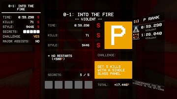 P-rank Ultrakill 0-1 INTO THE FIRE 59.298s