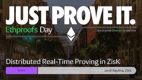Keynote: Distributed Real-Time Proving in ZisK by Jordi Baylina, ZisK