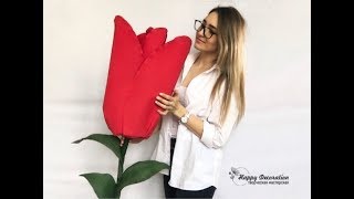 БОЛЬШИЕ ЦВЕТЫ. ТЮЛЬПАН из фоамирана/Giant tulip