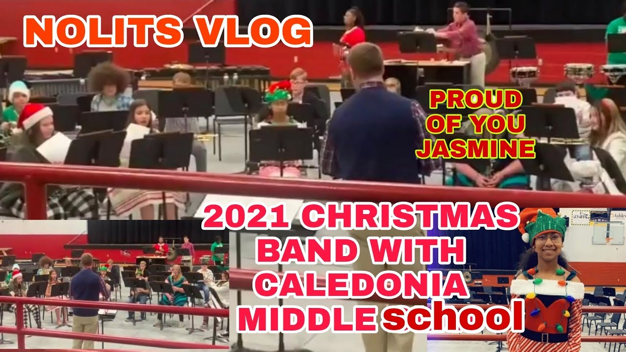 IT WAS A CHRISTMAS BAND CONCERT WITH CALEDONIA MIDDLE SCHOOL CALEDONIA