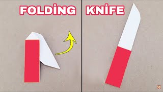 kağıttan katlanabilir bıçak yapımı - ( paper FOLDİNG knife) -