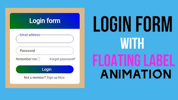 Login Form with Floating Placeholder text animation using HTML & CSS only || Coders Community