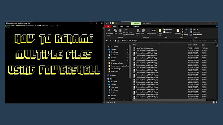 How to rename MULTIPLE files with Powershell