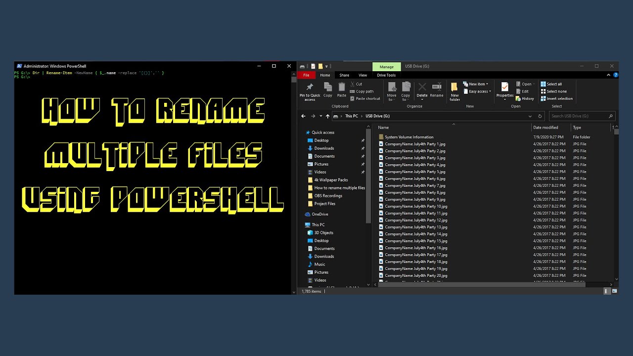 How To Rename Multiple Files With Powershell