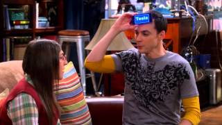 The Big Bang Theory - Sheldon plays "Head's Up" with Amy (Tesla) S08E09 [HD] screenshot 3