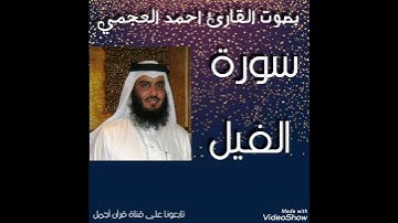 سورة الفيل بصوت الشيخ احمد العجمي