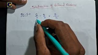 Subtraction of Rational Numbers || Hinglish Basics mathematics calculation ||
