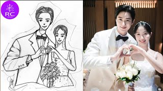 How To Draw Im sol & Sun Jae wedding | Lovely runner | Easy drawing beginners tutorial|Kdrama|Doodle