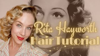 Rita Hayworth Roller Set and Brush Out