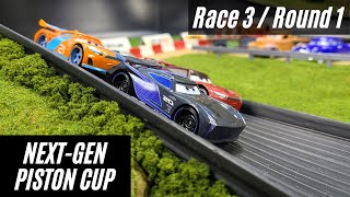 Disney Cars Next-Gen Piston Cup Featuring Jackson Storm | Race 3 - Round 1