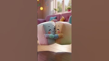 Fluffy cubes hugging | Relaxing Loop Animation | #oddlysatisfying #animation #funny #loop