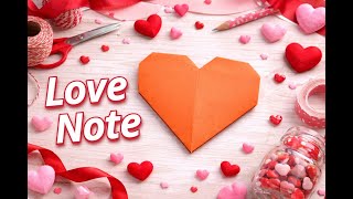 Surprise Your Valentine with This Folded Paper Heart. #valentinesday #lovenotes #romantic