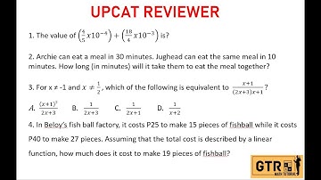 UPCAT REVIEWER - PART 1