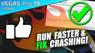 VEGAS Pro 19 - Fix Crashing / Run Faster / Optimize Performance - 👨‍🏫#134