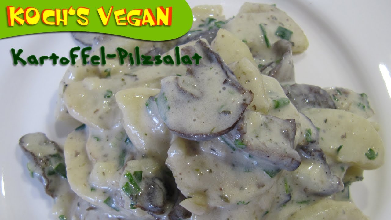 veganer Kartoffelsalat - Kartoffel-Pilzsalat - selber machen - vegane Rezepte von Koch's vegan