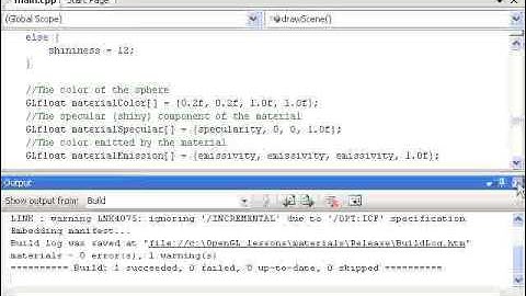 OpenGL Video Tutorial   Materials