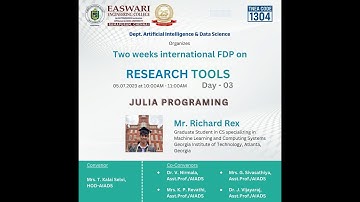 Julia Programming | Day 3 - International FDP On Research Tools