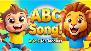 ABC Song for Toddlers | A to Z Alphabet with Milo & Leo 🐒🦁