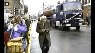 Turbinia Being Transported To Her New Home At Discovery Museum