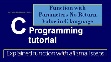 Function with Parameters No Return Value in C programming Part- 13