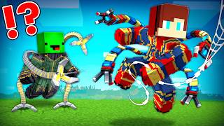 IRON SPIDER Speedrunner vs DOCTOR OCTOPUS Hunter in Minecraft - Maizen JJ and Mikey