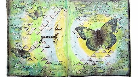 Art Journaling Page- With Gelatos- for beginners