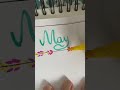 Calligraphy hello may aesthetic shortsart