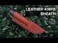 Making A Leather Knife Sheath (for a mushroom knife) // Leatherwork // My Cellar Workshop