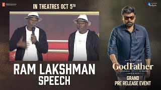 Fight masters Ram Lakshman Speech @ GodFather Grand Pre Release Event