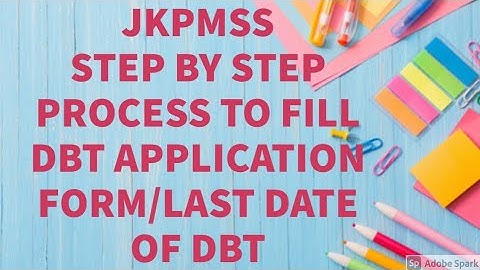 JKPMSSS DBT/Step By Step Process To Fill DBT Application Form/No Last Date For DBT Can Fill Anytime.