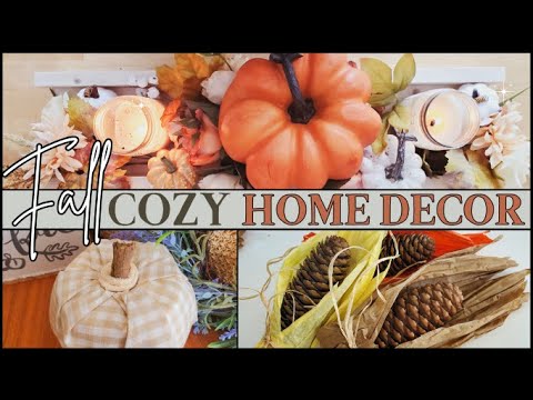 DIY FALL HOME DECOR - SEASONAL AUTUMN & THANKSGIVING INSPIRTATION TP pumpkin, centerpiece, pinecone