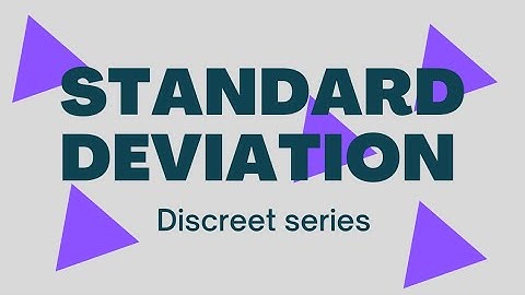 Standard deviation discrete series