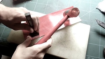 Making a simple leather wallet by hand/using acrylic patterns