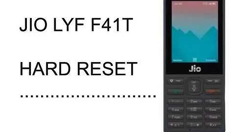 Jio Lyf F41t Hard Reset(Password Unlock)..