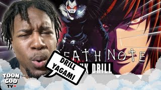 PUREOJUICE x YDEE - DEATH NOTE UK DRILL (REACTION) #nerdcore #animerap #AMV