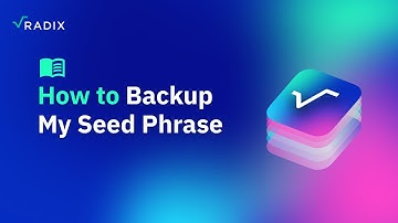 Radix Wallet User Guide: How to Backup My Seed Phrase