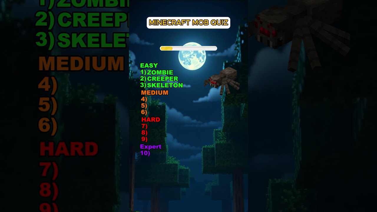 Only Real Minecraft Players Can Guess All These Mobs Quizcrafted Quiz Braintest Trivia