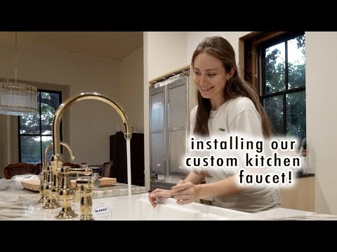 Installing our CUSTOM KITCHEN FAUCET!! | XO, MaCenna Vlogs