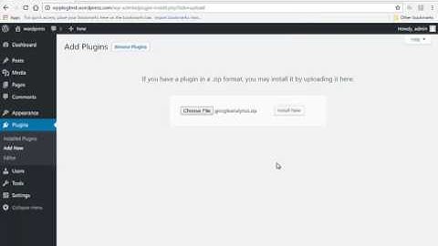 Google Analytics - wordpress plugin