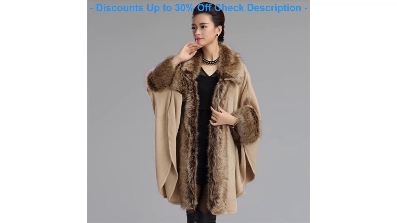 BEST QUALITY Women Faux Fur Coat Female Fashion Womens Black Winter Le